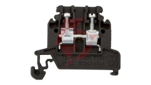 Złączka szynowa 2-przewodowa 4 mm2 czarny ZG-G4 A11-8203