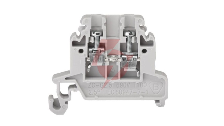 Złączka szynowa 2-przewodowa 2,5 mm2 szary ZG-G2,5 A11-8108
