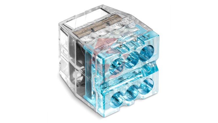 Szybkozłączka SCP6 IDEALNA wtykowa do drutów i wielodrutów 6-torowa 4mm² 24A 450V 88000003S /50szt./