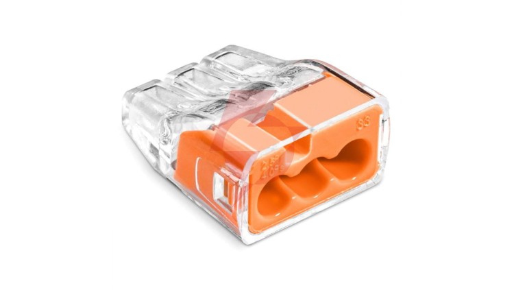 Szybkozłączka SCP3 IDEALNA wtykowa do drutów i wielodrutów 3-torowa 4mm² 32A 450V 88000008S /100szt./
