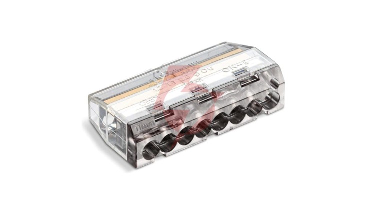 Szybkozłączka SCP8 IDEALNA wtykowa do drutów i wielodrutów 8-torowa 4mm² 24A 450V 88000007S /50szt./