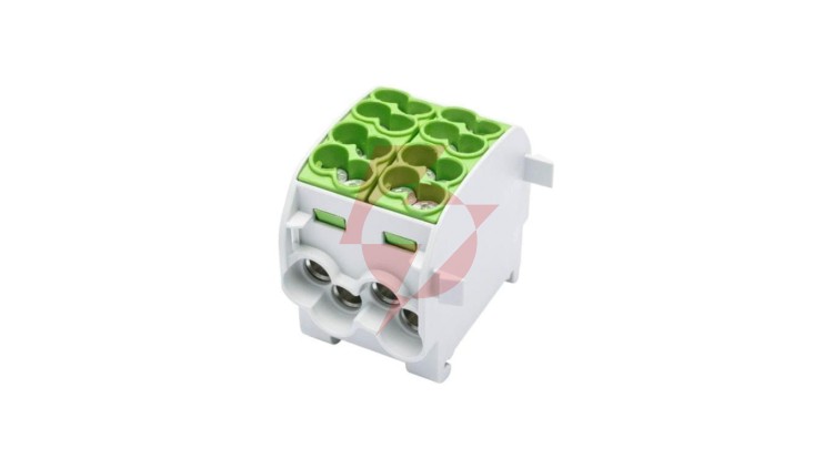 Blok rozdzielczy-odgałęźny Al/Cu SCB 25-2 (80120) SIMBLOCK jednobiegunowy 2x25mm2 zielony 81505005