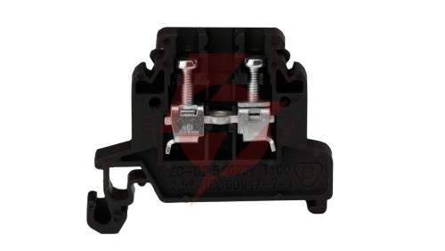 Złączka szynowa 2-przewodowa 2,5 mm2 czarny ZG-G2,5 A11-8103