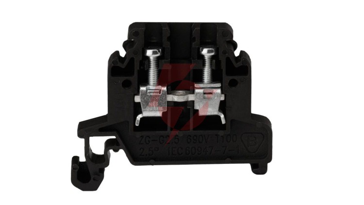 Złączka szynowa 2-przewodowa 2,5 mm2 czarny ZG-G2,5 A11-8103