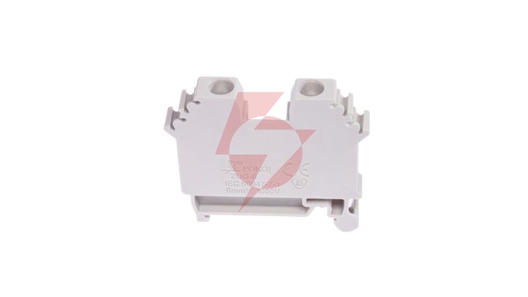 Złączka szynowa 2-przewodowa 6mm2 szary V0 ZUG-6 A11-A338