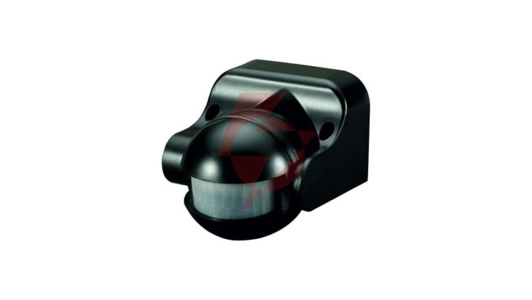 Czujnik ruchu PIR IP44 180 st. 300W zasięg 12m czarny CP-2C