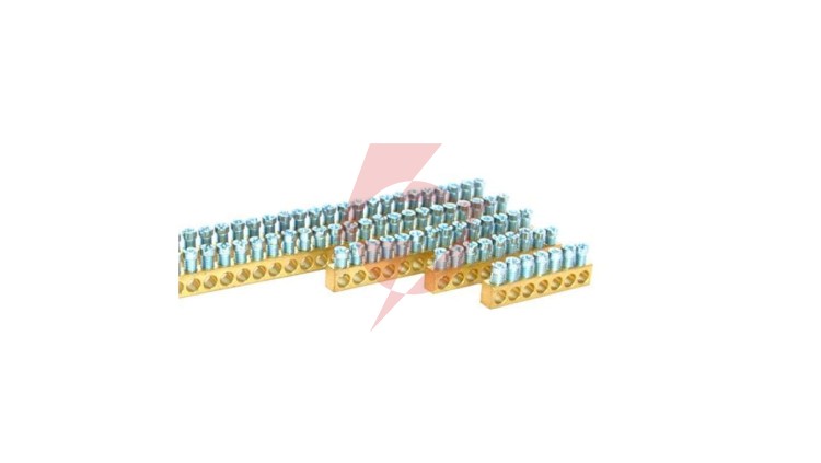 Listwa zaciskowa mosiężna BB147, 147 - torów ,1,5-16mm2, 63A, 1m MAD0147E21