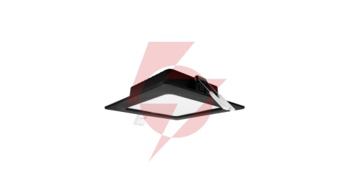 Oprawa downlight P/T kwadrat 6W 660lm 4000K IP20 czarny DL-1 EC20467