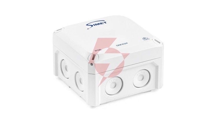 Puszka naścienna 85x85x54mm IP66 z membranami biała SNFK08 83168006