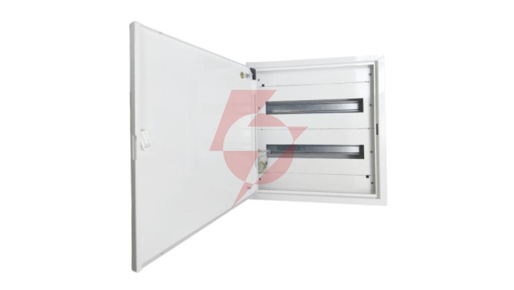 Rozdzielnica natynkowa metalowa 36 modułowa 2x18 436x455x130 RAL9003 P30 MN36/2/18