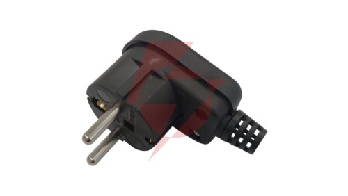Wtyczka kątowa 2P+Z unischuko IP20 250V~ 16 A czarna 24031