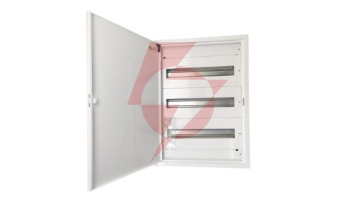 Rozdzielnica natynkowa metalowa 54 modułowa 3x18 436x605x130 RAL9003 IP30 MN54/3/18