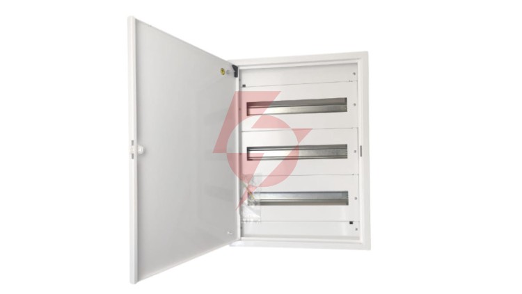 Rozdzielnica natynkowa metalowa 54 modułowa 3x18 436x605x130 RAL9003 IP30 MN54/3/18