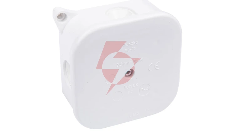 Puszka n/t hermetyczna pusta 85x85x40mm IP42 bez wkładu biała PO 75p 83011006