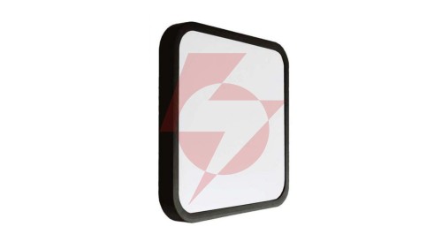 Plafoniera LED 48W 5160lm 3000K IP44 Kwadrat fi420 Mleczny Czarna Ramka 76481