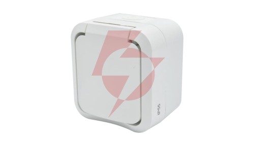 Gniazdo z uziemieniem pojedyncze natynkowe Aqua Pro IP55 białe 60224