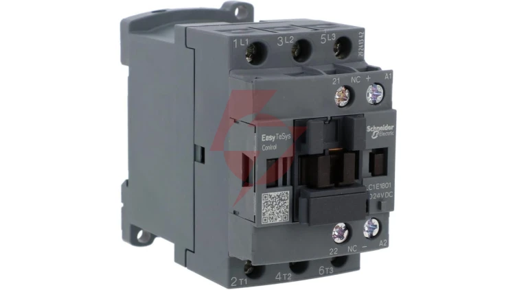 Stycznik mocy Easy TeSys Control AC-3, 18A, 3P (1NC), cewka 24V DC LC1E1801BD