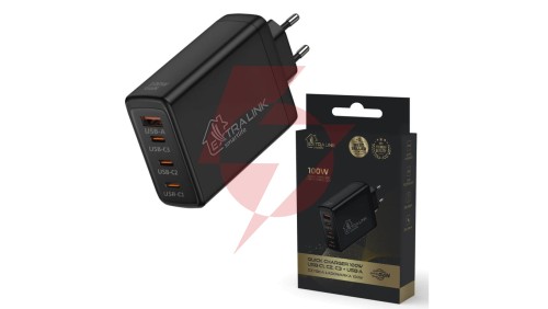 Ładowarka 3x USB-C, USB-A, CHARESL01 Extralink Smart Life Fast Charger 100W GaN