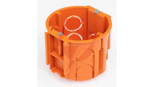 Puszka podtynkowa łączeniowa z wkrętami 60mm fi 68mm A.0082