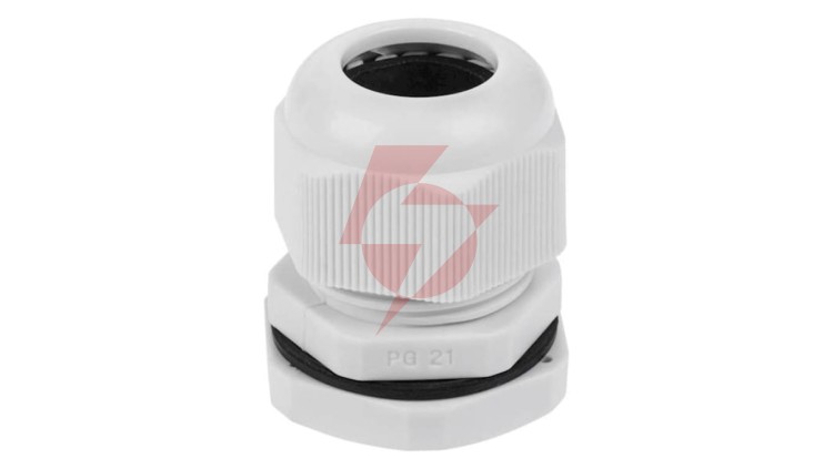 Dławnica kablowa 14-18mm IP67 gwint calowy jasnoszara PG21