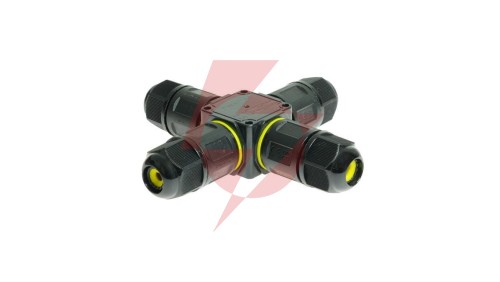 Rozgałęźnik kablowy hermetyczny IP68 3-pinowy zaciskowy stały 24A 450VAC (0,5-2,5mm) RKH3-4SS W-00401