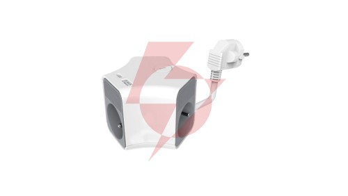 Przedłużacz stały 3x z włącznikiem oraz gniazdami USB A USB C 2m PS-370WS/K+USBA+USBC/2 E W-30019