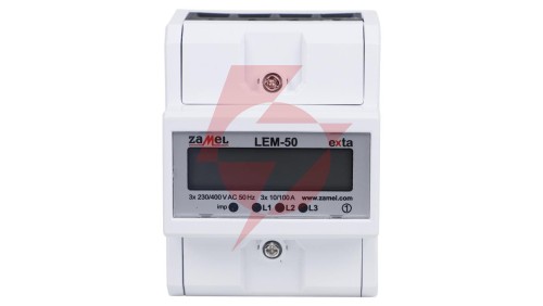 Licznik energii elektrycznej czynnej 3-fazowy cyfrowy 100A LEM-50 EXT10000322