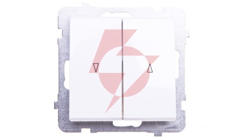 SONATA Łącznik żaluzjowy, zwierny biały mat ŁP-7R/m/75