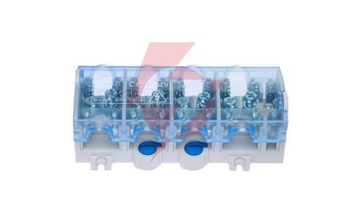 Odgałęźnik instalacyjny 4P OBL 25/10-4 4x25mm2/10x10mm2 szary-niebieski A13-6048