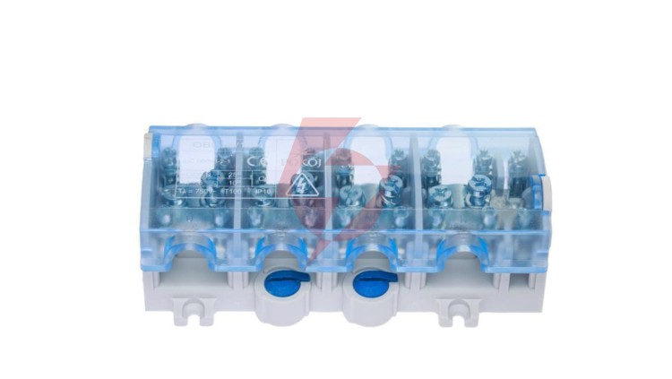 Odgałęźnik instalacyjny 4P OBL 25/10-4 4x25mm2/10x10mm2 szary-niebieski A13-6048