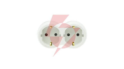 Rozgałęźnik wtyczkowy dwukrotny z/u schuko R-21S/B W-72004