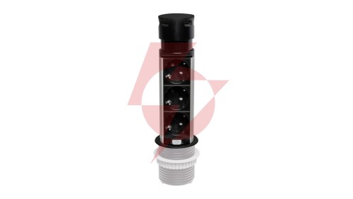 Gniazdo meblowe do zabudowy 3 złącza wtyczkowe 2xUSB A schuko GMZ/S-5 W-72013