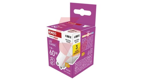 Żarówka LED Classic MR16 GU10 7W 800lm 4000K neutralna biel ZQ8E43