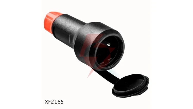 Gniazdo RED GP1 z dławikiem IP54 2P+Z 16A/250V kołnierz gumowany czarny XF2165