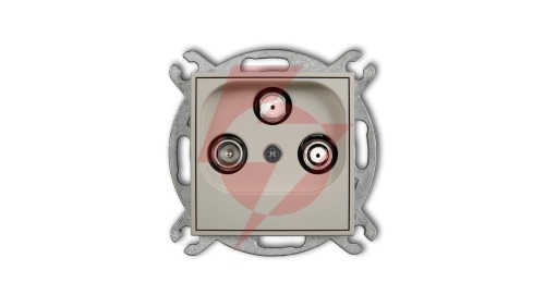 MINI Mechanizm gniazda abonenckiego 2 wyjścia SAT + TV taupe 60MGSN