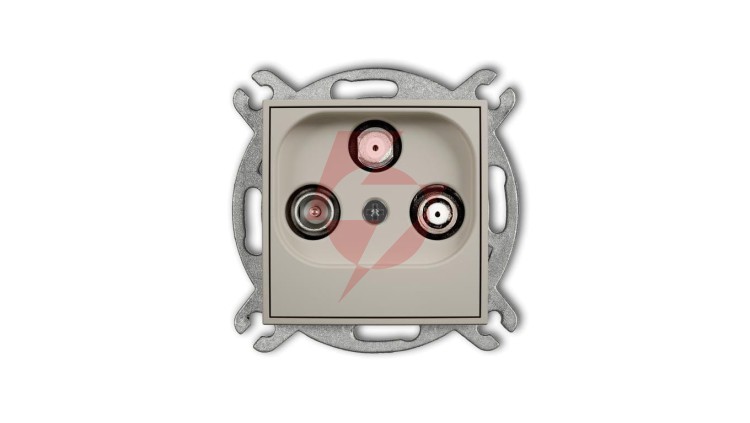 MINI Mechanizm gniazda abonenckiego 2 wyjścia SAT + TV taupe 60MGSN