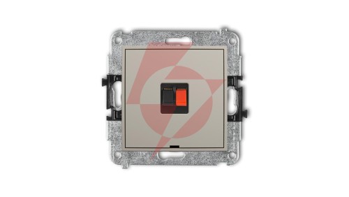 MINI Mechanizm gniazda głośnikowego pojedynczego, bez pola opisowego taupe 60MGGBO-1