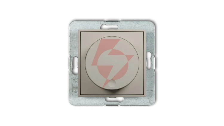 MINI Mechanizm elektronicznego regulatora oświetlenia przyciskowo-obrotowego do lamp LED taupe 60MRO-2