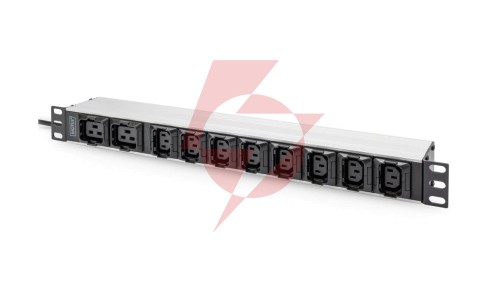 Listwa zasilająca 1U Aluminum PDU, rackmountable, 8 x C13, 2 x C1916A, 230VAC, 50/60Hz, IEC C20 plug DN-95427