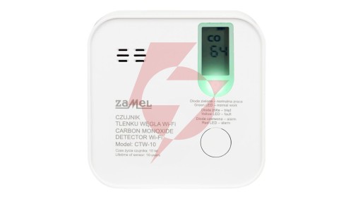 Czujnik tlenku węgla (czadu) bateryjny Wi-Fi TUYA CTW-10 GAR10000082