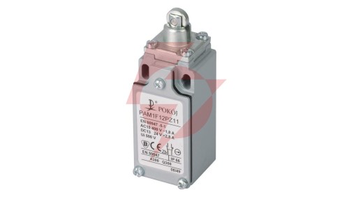 Wyłącznik krańcowy 1R 1Z migowy metal popychacz stalowy z rolką stalową Ø10,5 PAM1F12PZ11 A37-4660