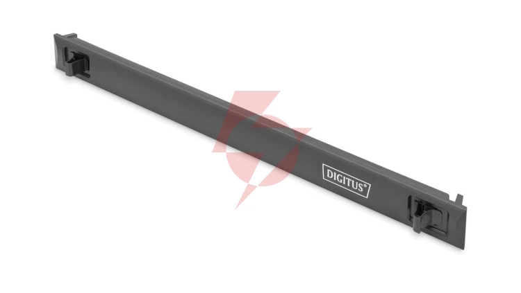 Maskownica do szafy 19, 1U, materiał ABS, zamykana na zatrzask, czarna DN-97651