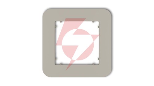 MINI Ramka uniwersalna pojedyncza zaokrąglona z tworzywa taupe 60MRTZ-1