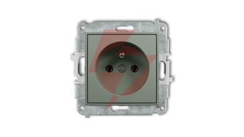 MINI Mechanizm gniazda pojedynczego z uziemieniem 2P+Z (bez przesłon torów prądowych) szałwiowy 61MGP-1z