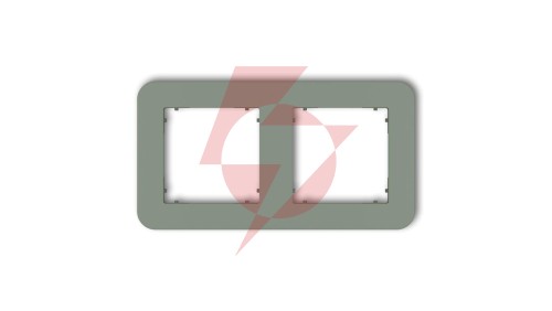MINI Ramka uniwersalna podwójna zaokrąglona z tworzywa szałwiowy 61MRTZ-2
