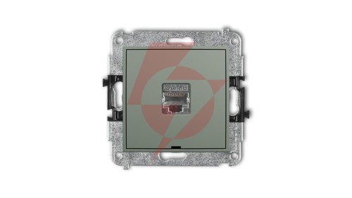 MINI Mechanizm gniazda komputerowego pojedynczego 1xRJ45, kat. 5e, ekranowany, 8-stykowy, bez opisu szałwiowy 61MGKBO-1e