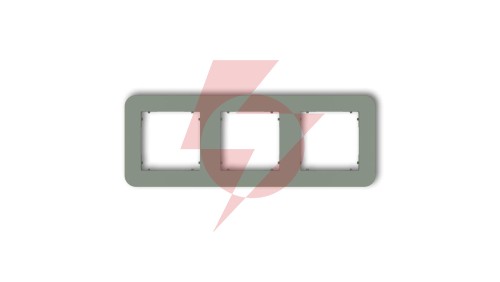 MINI Ramka uniwersalna potrójna zaokrąglona z tworzywa szałwiowy 61MRTZ-3