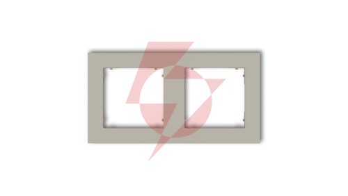 MINI Ramka uniwersalna podwójna kwadratowa z tworzywa taupe 60MR-2