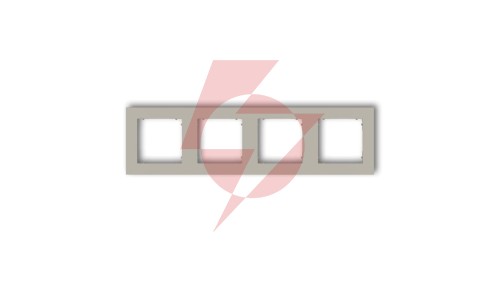 MINI Ramka uniwersalna poczwórna kwadratowa z tworzywa taupe 60MR-4