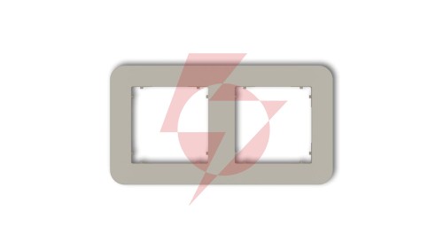 MINI Ramka uniwersalna podwójna zaokrąglona z tworzywa taupe 60MRTZ-2